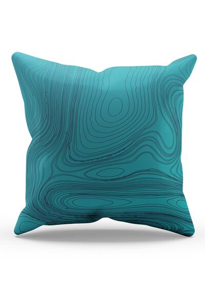 Moud's Double Sided Printed Wave Style Patterned 4-Piece Combination Suede Throw Pillow Cover