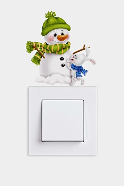 WALLHUMAN Priz- Sevimli Tavşan Ve Arkadaşı Çocuk Odası Priz Stickerı