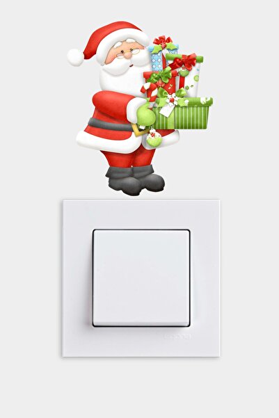 WALLHUMAN Šarena nalepnica za utičnicu za dečiju sobu, božićni tematski ukras...