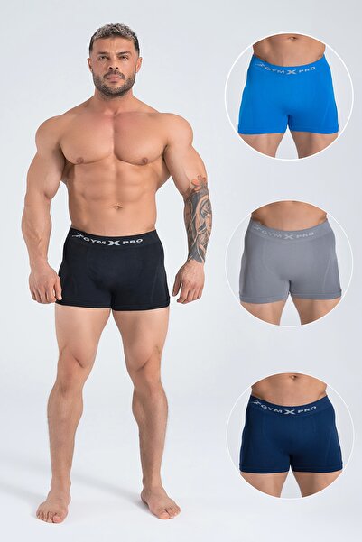 GYMXPRO طقم بوكسر بدون خياطة مكون من 4 قطع