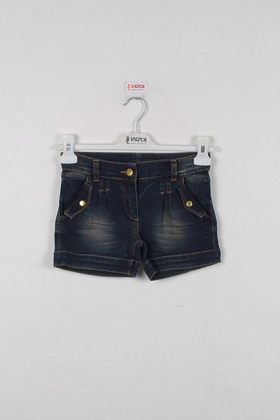 incity Girl's Gold Button Detailed Denim Shorts
