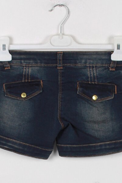 incity Girl's Gold Button Detailed Denim Shorts