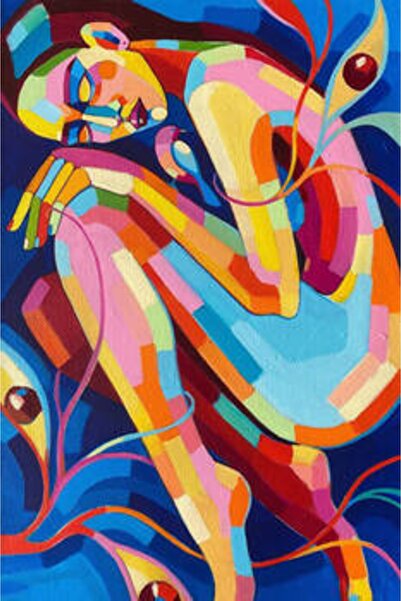 kendinyaphobi Sayılarla Boyama Seti Kasnaklı Renklerde Saklı 3 40x50 Cm