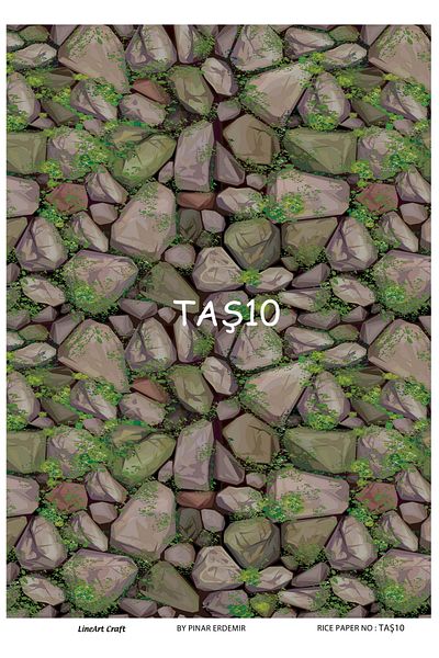 LİNEART Brass Decopage Stone10