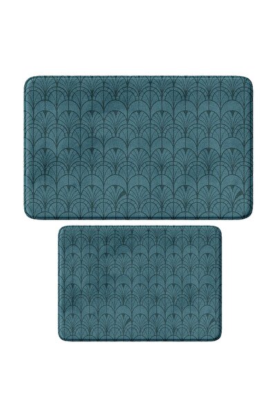 Monnhein Sevimli Baskılı 2'li Banyo Paspası Seti - Kaymaz Tabanlı, Makinada Y...