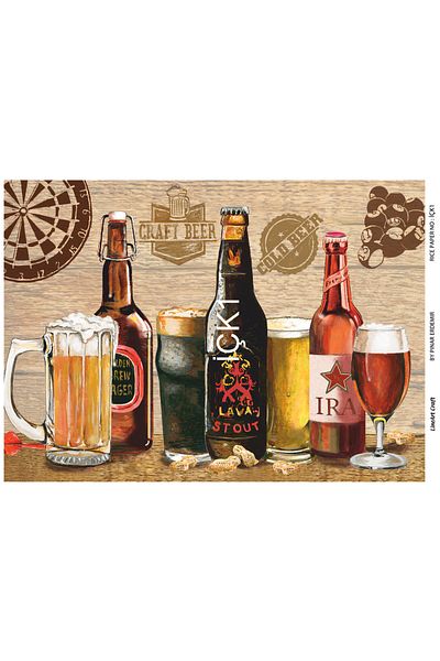 LİNEART Brass Decopage Drink1