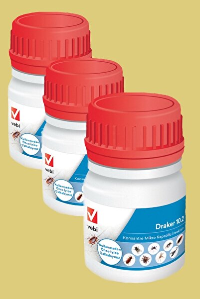 Vebi Draker 10.2 Cs -9 Haşereye Ruhsatlı Kokusuz Ve Konsantre 50 ml 3’lü Set