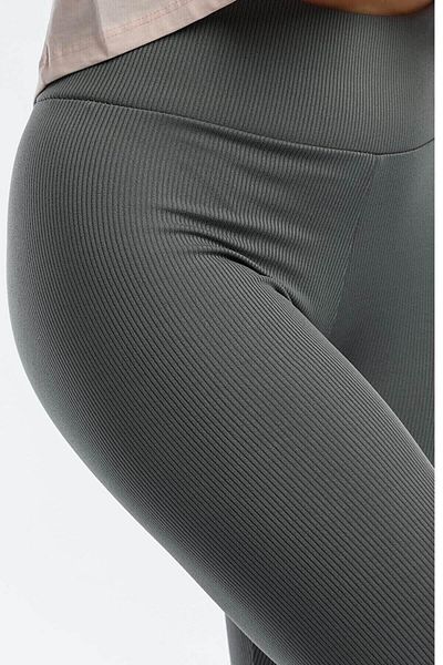 AYSU Κολάν ανθρακί Plus Size με ραβδώσεις