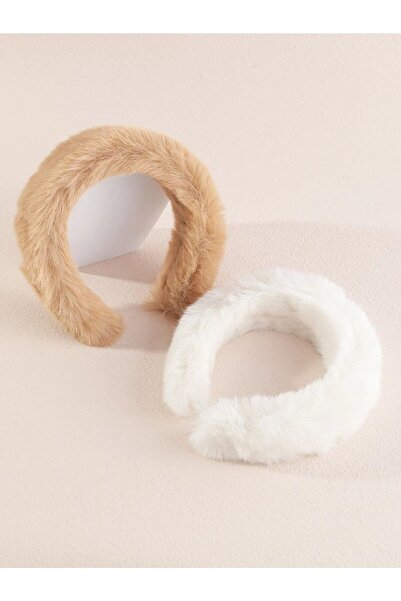 michaeller Hair Crown Feather Λούτρινο Σετ 2 διαφορετικών χρωμάτων