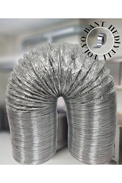 Genel Markalar 20cm Çap Alüminyum Aspiratör Havalandırma Davulumbaz Borusu