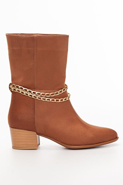 SUENO SHOES Kadın Taba Süet Western Bot