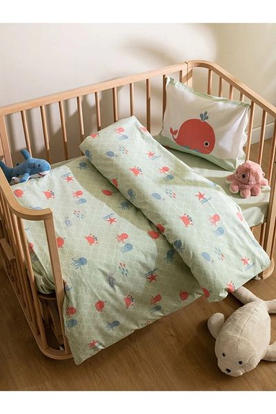 LCW HOME Patterned Cotton Baby Duvet Cover Set