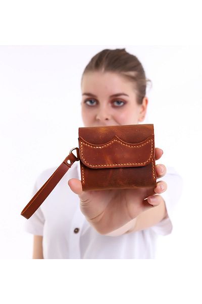 REON CRAFT Minimalist Wristlet Women's Leather Wallet