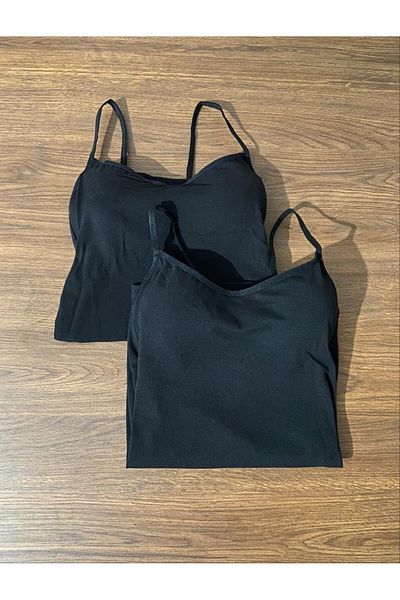 ParisTrend 2-Piece Women's Cotton Rope Strap Padded Undershirt