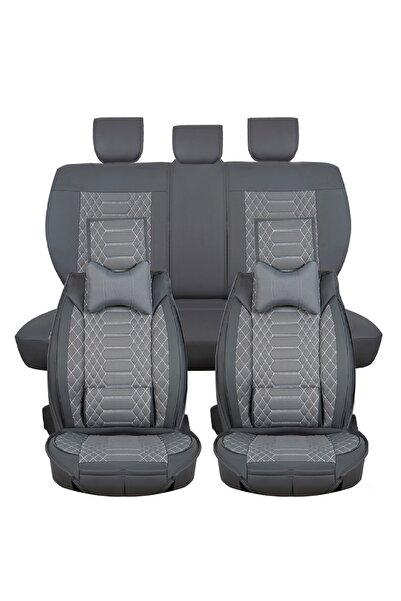 kepmorpho رينو كليو 2 سيدان غطاء مقعد سيارة جلد فاخر طقم أمامي خلفي (ملكي) مدخن