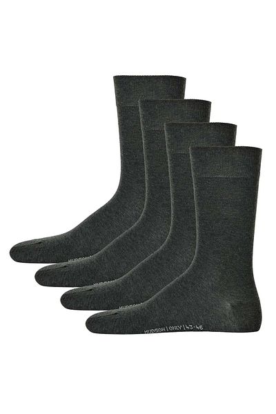 Hudson Herren Socken 4 Paar – nur 4er-Pack, Strumpf, Komfortbund, Einfarbig