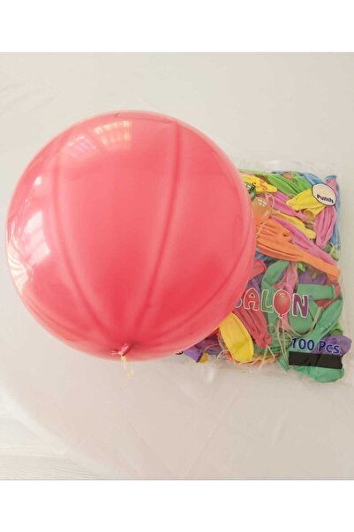 Bronz Gıda Renkli 100 Adet Büyük Boy Ipli Punch Balon