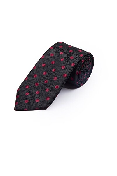 Hatemoğlu Black Patterned Classic Micro Tie