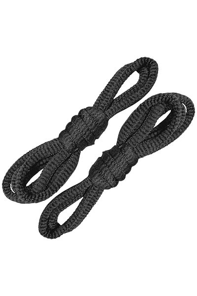 Foottab 120 Cm Round Laces, Herringbone Pattern Boots Shoelaces, 1 Pair, Black