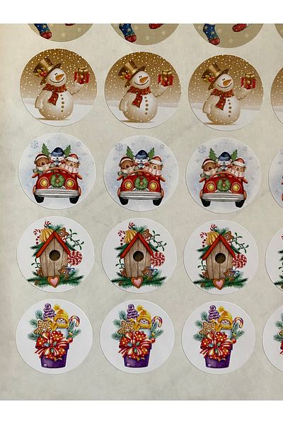 Fa Etiket New Year Themed Sticker