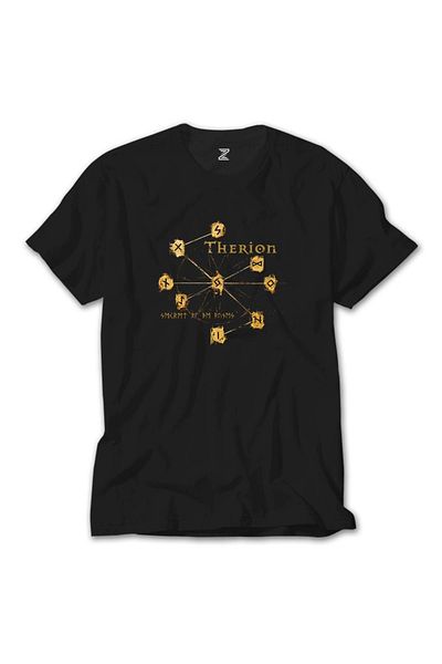 Z zepplin Therion Secret Of The Runes Μαύρο T-Shirt