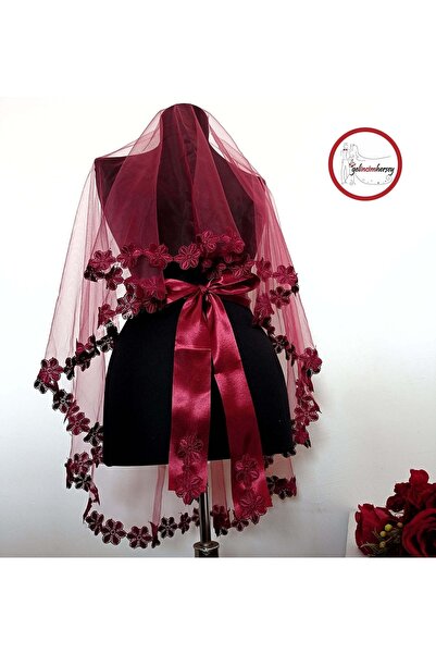 Gelincimherşey Daisy Guipure Lace Henna Night Bridal Veil