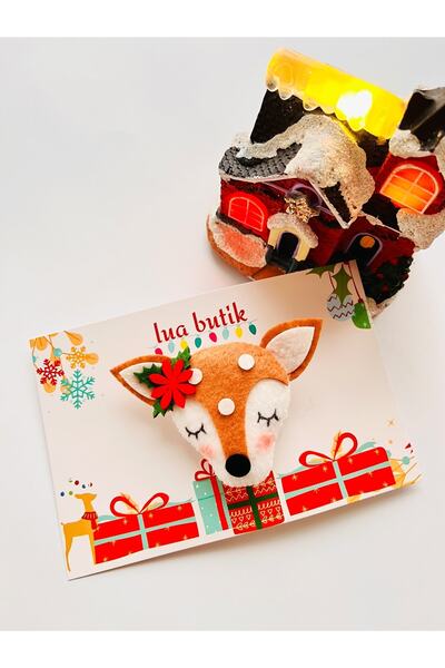 Lua Butik مشبك على شكل غزال للعام الجديد
