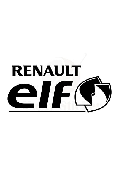 Akçay Sticker (2 Adet) Renault Elf Sticker Orijinal Içten Yapıştırmalı Sticke...