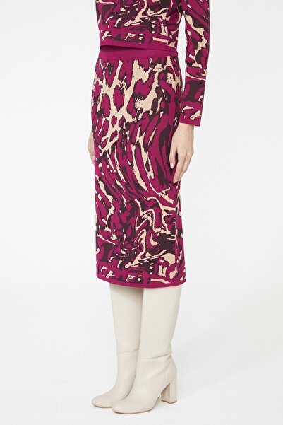 adL Μίντι Πλεκτή Φούστα με σχέδιο - Ελαστική μέση