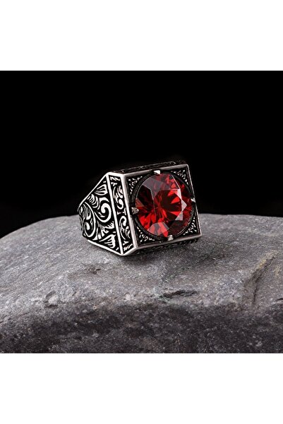 Tesbihsepetim 925 Ayar Gümüş Kalem Işleme Motifli Zirkon Taşlı Yüzük