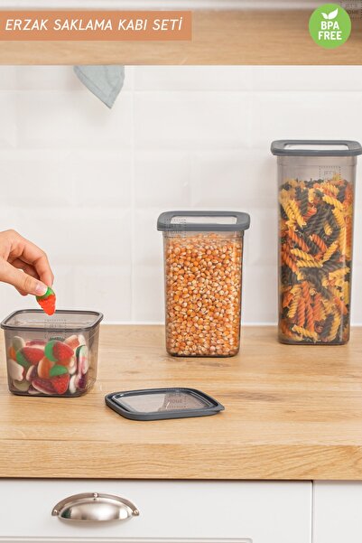 Jet's Home 12-Piece Storage Container Set Vacuum Airtight Anthracite Food Container Bpa Free