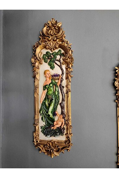 SZN DEKOR 3'lü Vintage Duvar Panosu , Duvar Dekorasyonu , Kız Dekorlu Duvar Panosu Ve Tablosu