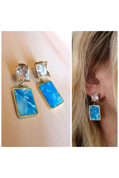 Bylin أقراط بتصميم أنيق من الفولاذ المقاوم للصدأ / زوج واحد