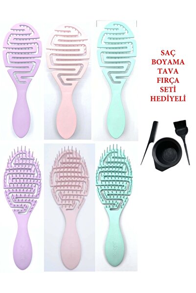 Generic Brand Profesionalna trodimenzionalna četka za kosu, set od 3 boje + s...
