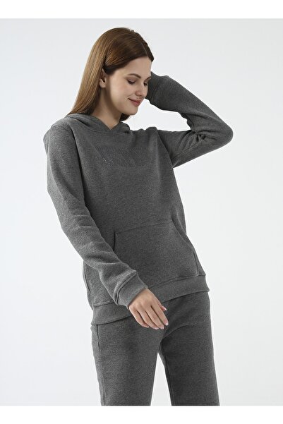 U.S. Polo Assn. Γυναικείο φούτερ με κουκούλα και στάμπα σε γκρι χρώμα Gızmo-s...