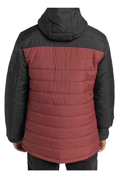 BİLLABONG Red Men's Hooded Jacket F1jk36 Surf Check Puffer