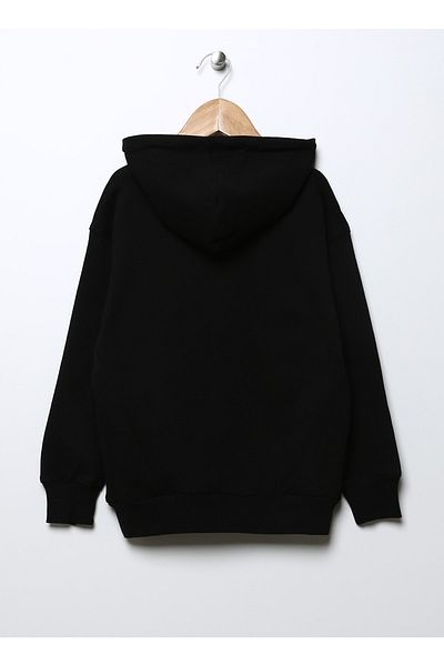 Slazenger Black Boy Hooded Sweatshirt St22wc038-500 Dror