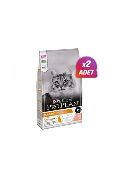 Purina Pro Plan 2 Adet - Pro Plan Elegant Somonlu Kedi Maması 1,5 Kg