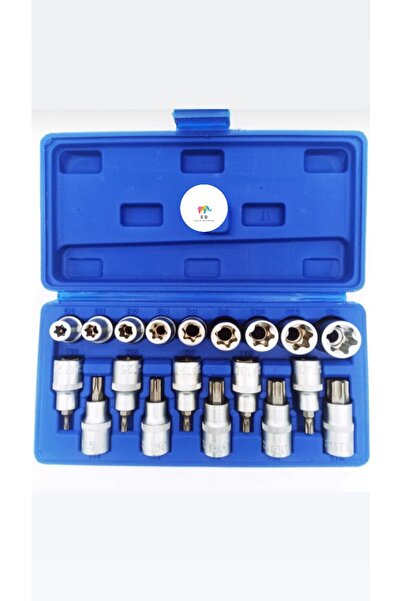 SB GLOBAL Torx Lokma Takımı 19 Parça 1/2 E Lokma& Torx Lokma Takımı Orjinal Ü...