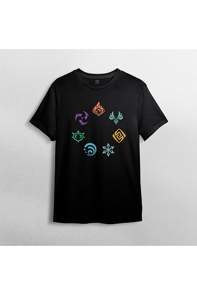 Pixxa Μπλουζάκι Genshin Impact Crew Neck 100% βαμβακερό - 6