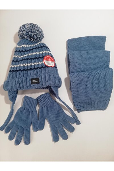 Kitti Set triplu pentru băieți, eșarfă, beretă, mănuși - K22170-