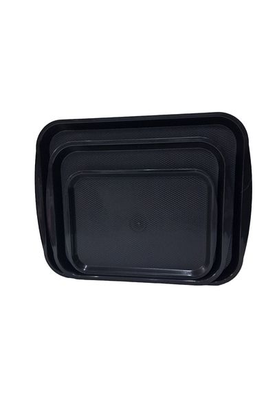 Matar Endüstriyel Mutfak Ekipmanları 3 Size Abs Plastic Black Color Serving Tray