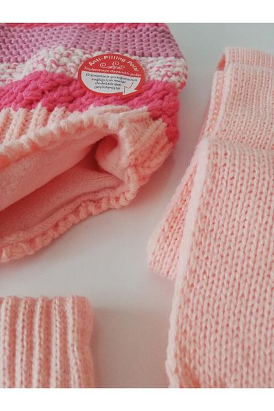 Kitti Girl's Scarf Beanie Gloves Triple Set K22170-08-063 4-8 Years