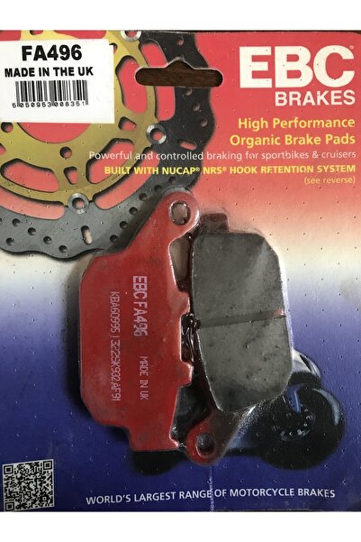 EBC Fa496 Honda Cbr250 R 11-13, Cb650f 14-20, Suzuki Vstrom250, Inazuma Arka Fren Balatası