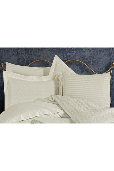 Finezza Odesa Bamboo Jacquard Fabric Cream Διπλή Μαξιλαροθήκη Oxford 60x80 εκ...