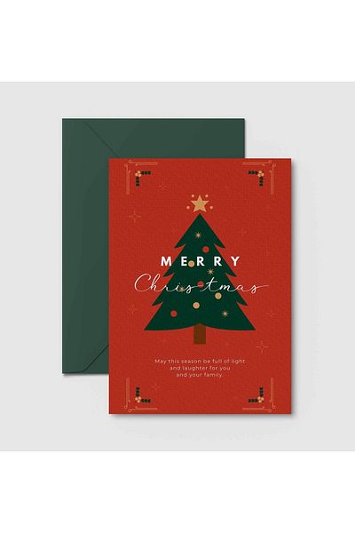 HRS Postcard - Greeting Card & Envelope New Year New Year Christmas Christmas