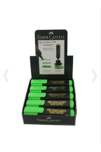 Faber Castell Highlighter Green 10 Pieces (1 Pack of 10 Pieces) 011651