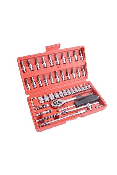 COMBAT 46 Piece Socket Set 1/4 with Bag