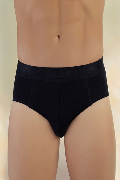Şahinler 6 Pieces Men's Lycra Single Jersey Briefs Slip Black Me063