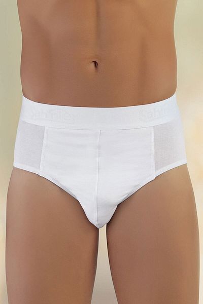 Şahinler 6 Pieces Men's Lycra Single Jersey Briefs Slip White Me063